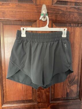 Women's Athletic Running Shorts - Charcoal gray